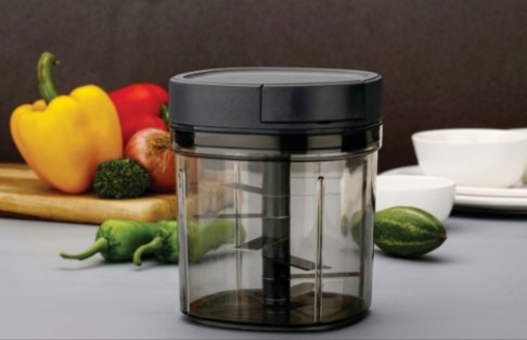 Manual Handy Chopper Vegetable Cutter - 500ml Pull Cord Stainless Steel Blades, Onion Garlic Fruit Chopper No Electricity, Compact Kitchen Tool for Fast Mincing, BPA Free Plastic Bowl Easy Clean UAE 